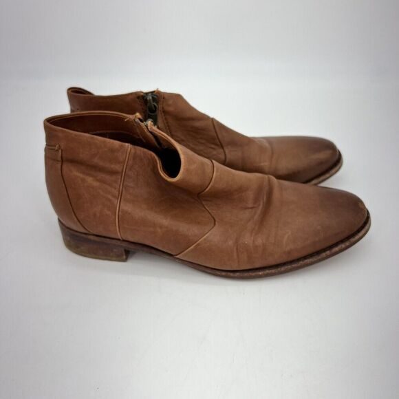 Patricia Nash Womens Carla Leather Closed Toe Ankle, Tan Leather Size 7 - Picture 1 of 6